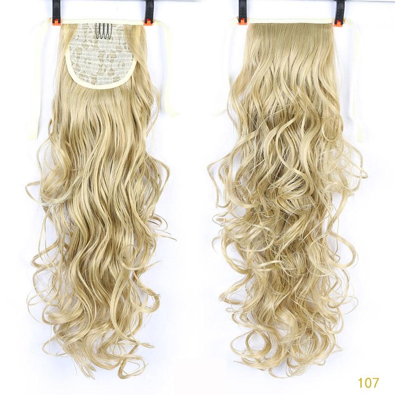 Длинные вьющиеся заколки на заколке для наращивания волос «конский хвост» Термостойкие синтетические накладные волосы «конский хвост»