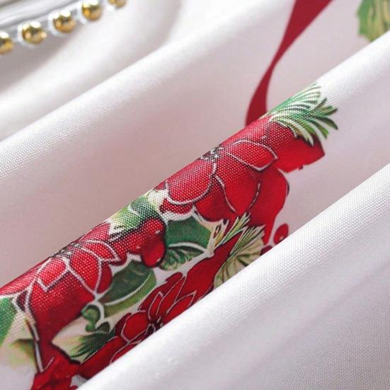 Прямоугольная скатерть на Рождество, водонепроницаемая, с рождественскими мотивами, леденцами, моющаяся, скатерть для дома, для званого ужина, для украшения