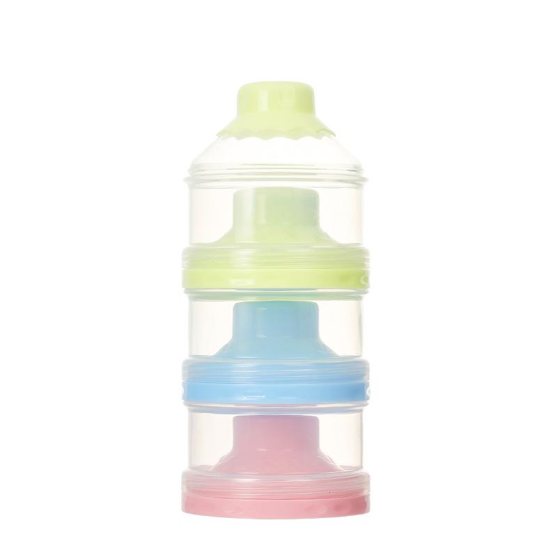 Baby Feeding Portable 4 Layer Milk Powder Storage Box Fruit Snacks Candy Food Container