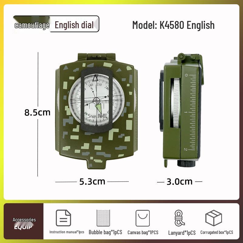 K4074 Высокоточный многофункциональный светящийся наружный компас с уклономером