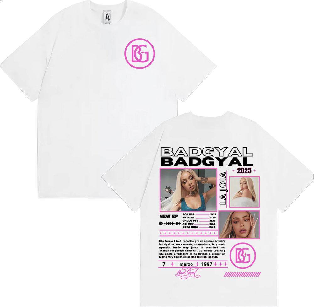 Singer Bad Gyal La Joia Album Tour 2025 Graphic Tshirts Unisex Women Clothing Fashion Aesthetic T Shirt Casual 100 Cotton Tshirt