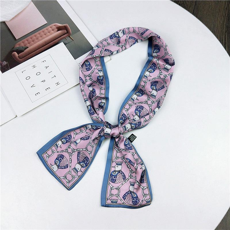 Pingjiao новый стиль весна и осень профессиональное украшение универсальный маленький шелковый шарф женский шарф узкий длинный ремень для волос галстук сумка пояс