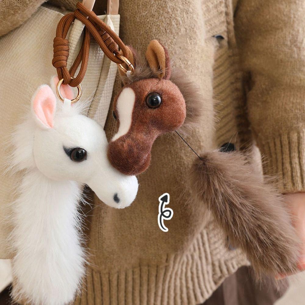 PP Cotton Horse Plush Toy Soft Mascot Pony Doll Cute Pony Head Pendant Boys and Girls