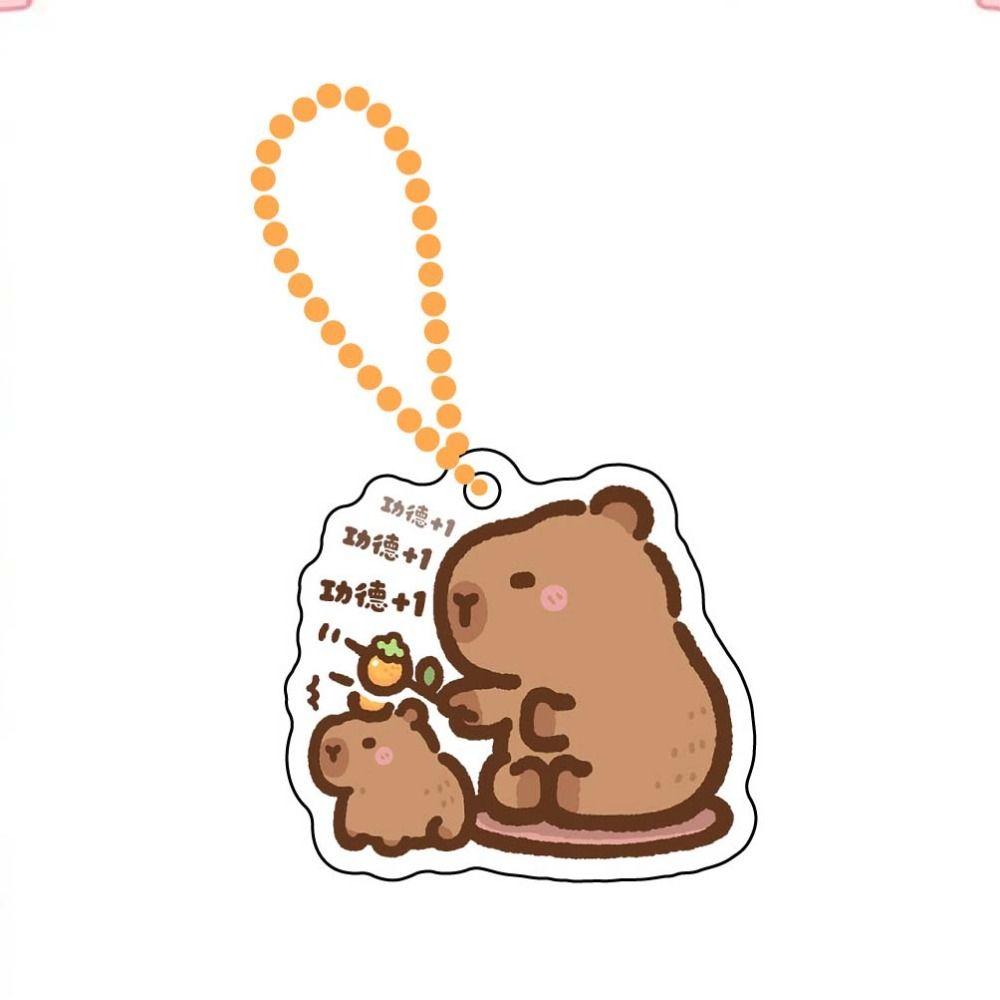 Acrylic Capybara Acrylic Keychain Creative Kapibara Pendant Capibara Bag Hanging  Bag Hanging