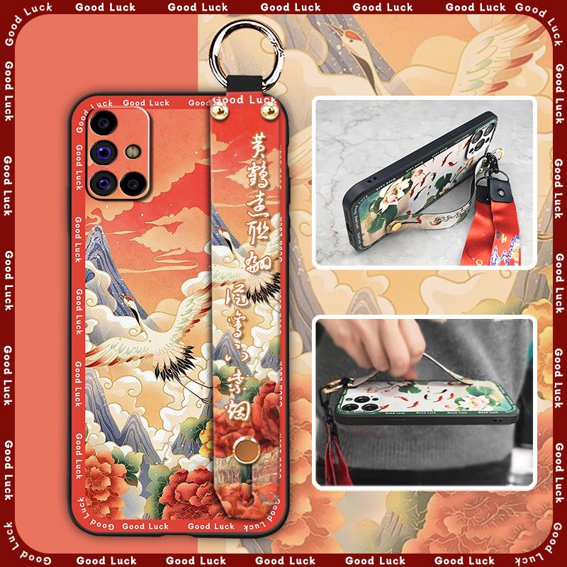 Phone Holder Anti-knock Phone Case For Samsung Galaxy M31S/SM-M317F/M315F Shockproof Chinese Style Elderly Lady For Mom