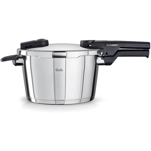 Скороварка Fissler Vitaquick, 4.5 л, подходит для газовых/индукционных плит, на 3-4 персоны, два режима давления, сделано в Германии, нержавеющая сталь, номер продукта