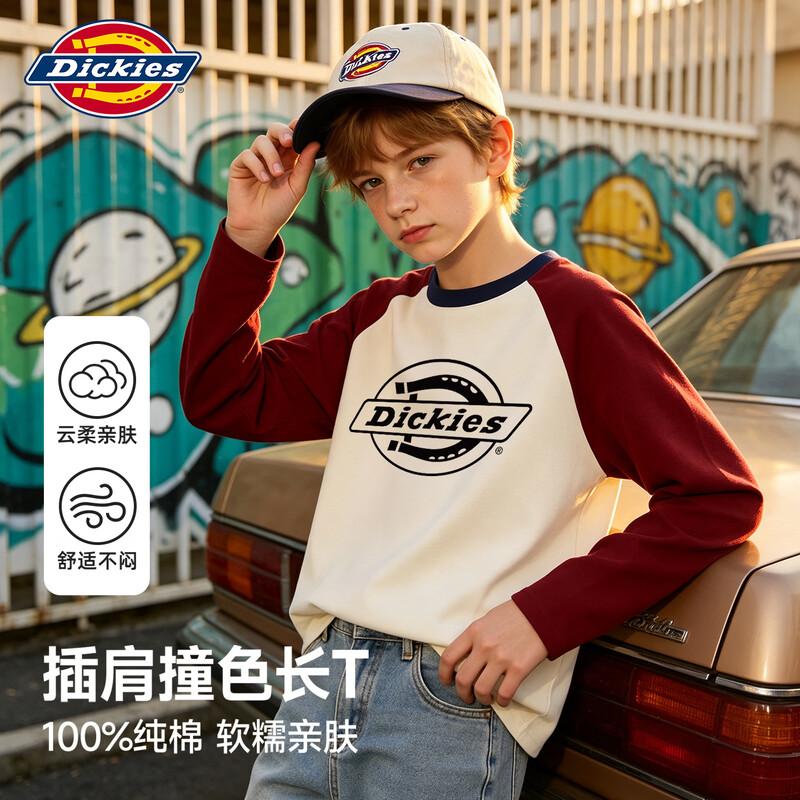 Хлопковая футболка Dickies с длинным рукавом для детей