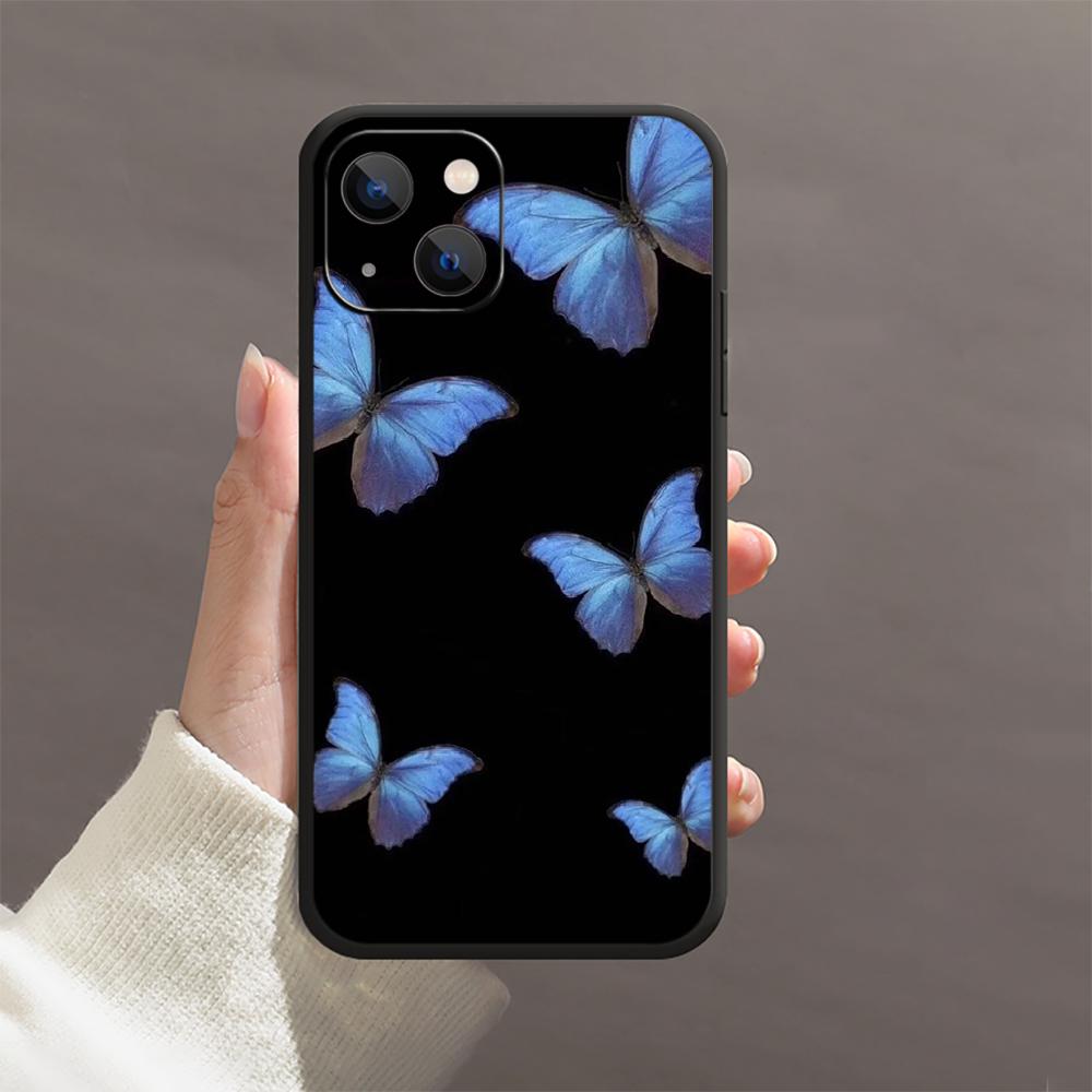 Чехол для телефона с бабочкой для iPhone Samsung Galaxy Redmi Xiaomi Oppo OnePlus Note SA 7 8 9 10 11 12 13 14 20 21 22 23 53 54 Pro Max Plus Ultra TPU Soft