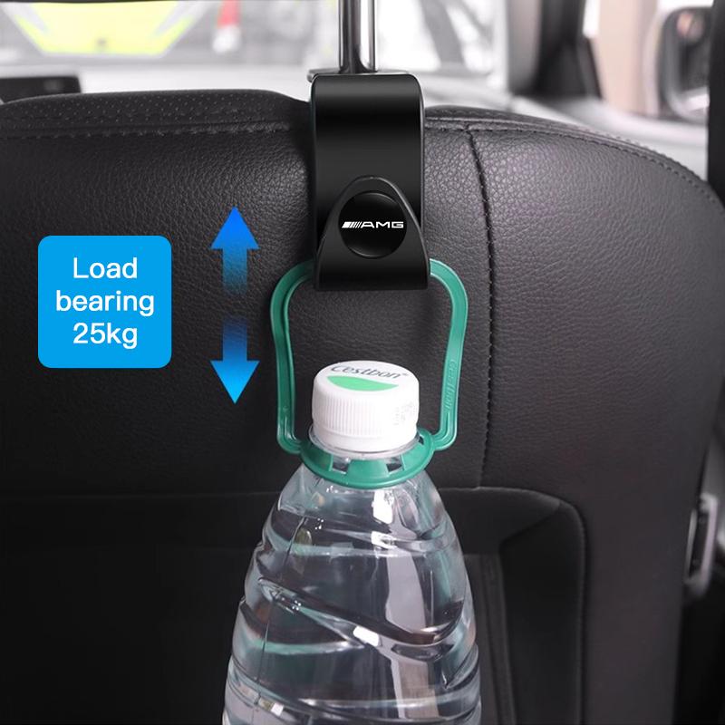 2Pcs Portable Car Seat Back Hooks Interior Storage Valve Cap For Mercedes Benz AMG GLE GLS CLA CLE GLC CLS GLA W223 W213 W206