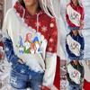 Women's Fashion Fall/winter Hats For Patchwork Christmas Print Hoodies