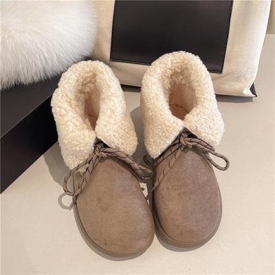 Женские утепленные зимние теплые сноубутсы больших размеров, утепленная подкладка, водонепроницаемые ботильоны, нескользящие, для активного отдыха, пешего туризма, альпинизма, спортивные хлопковые ботинки