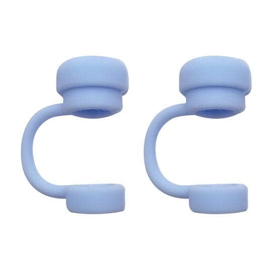 2шт сплошной цвет соломенный чехол многоразовый силиконовый без BPA пищевой пыленепроницаемый без пролития