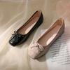 Женские балетки на плоской подошве с круглым носком и бантом, слипоны, балетки, ленивые лоферы, женские повседневные туфли на плоской подошве 2025