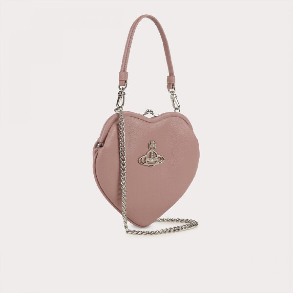 Vegan Bell Heart Frame Pulse Bag Pink Imported Directly From Vivienne Westwood