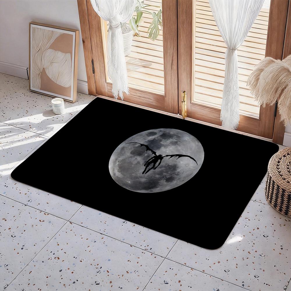Hot Anime D Death N Note Floor Mat Eco Flannel Doormat Non Slip Odorless Indoor Floor Rug Soft Short Plush Home Mat