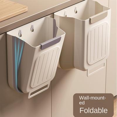 Кухонное складное мусорное ведро Бытовые шкафы Подвесной сбор мусора Не наклоняться Утолщенный Большой калибр