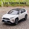 1/32 Toyota RAV4 Внедорожник Высокая имитация литой под давлением металлический сплав Модель автомобиля Звук Свет Инерционный механизм Коллекция Детские игрушки Подарки F566