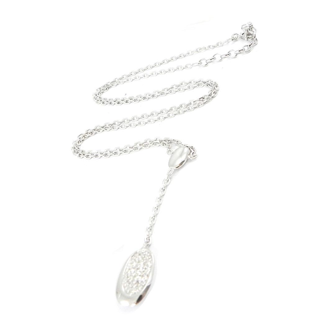 Altesse [I2931] - Белое серебряное ожерелье «Богиня»