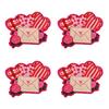10PCS/lots Valentine's Day Embroidered Patches Pink Love Heart Patch Iron On Patches For Clothing Holiday Decoration Gift DIY