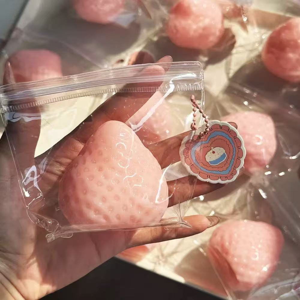 Большая Клубника Сквиши Игрушка Таба Кавайный Красный Розовый Сквиши Игрушка-Непоседа Фрукты Овощи Мягкий Подарок на День Рождения Девочки Игрушка