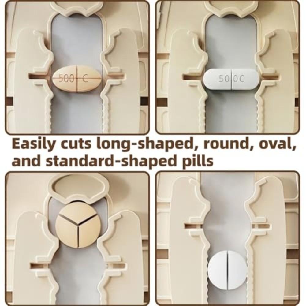 Dust-proof Medicine Cutter Portable Pill Divider Sliding Adjust Pill Cutter Box  Outdoor