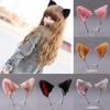 1PC Headwear Head Rim Faux Fox Fur Hair Hoop Cat Ears Hairpins Hair Jewelry Hair Clips Long Plush