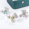 High QualityRing for Women Fashion Colored Bow Zircon Ring Exquisite Anniversary Gift Wedding Ring