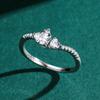 Tancise Classic 925 Sterling Silver  Zircon Ring Ladies Jewelry Wedding Promise Party Gift