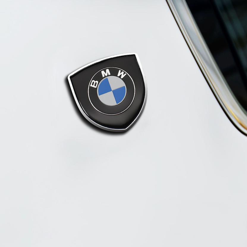 umbrx8 1/2PCS Car Shield Body Trunk Stickers 3D Metal Emblem Decal Auto Accessories For BMW Performance F20 F10 F30 F40 E92 E91 G20 G30