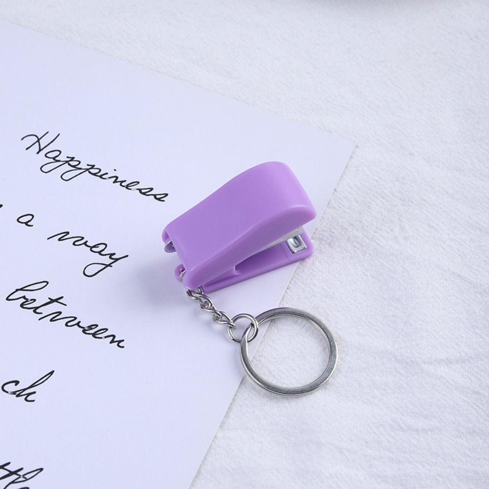 Школьные канцелярские товары Степлер Брелок Мини скобы Инструменты для сшивания Милый мини-степлер