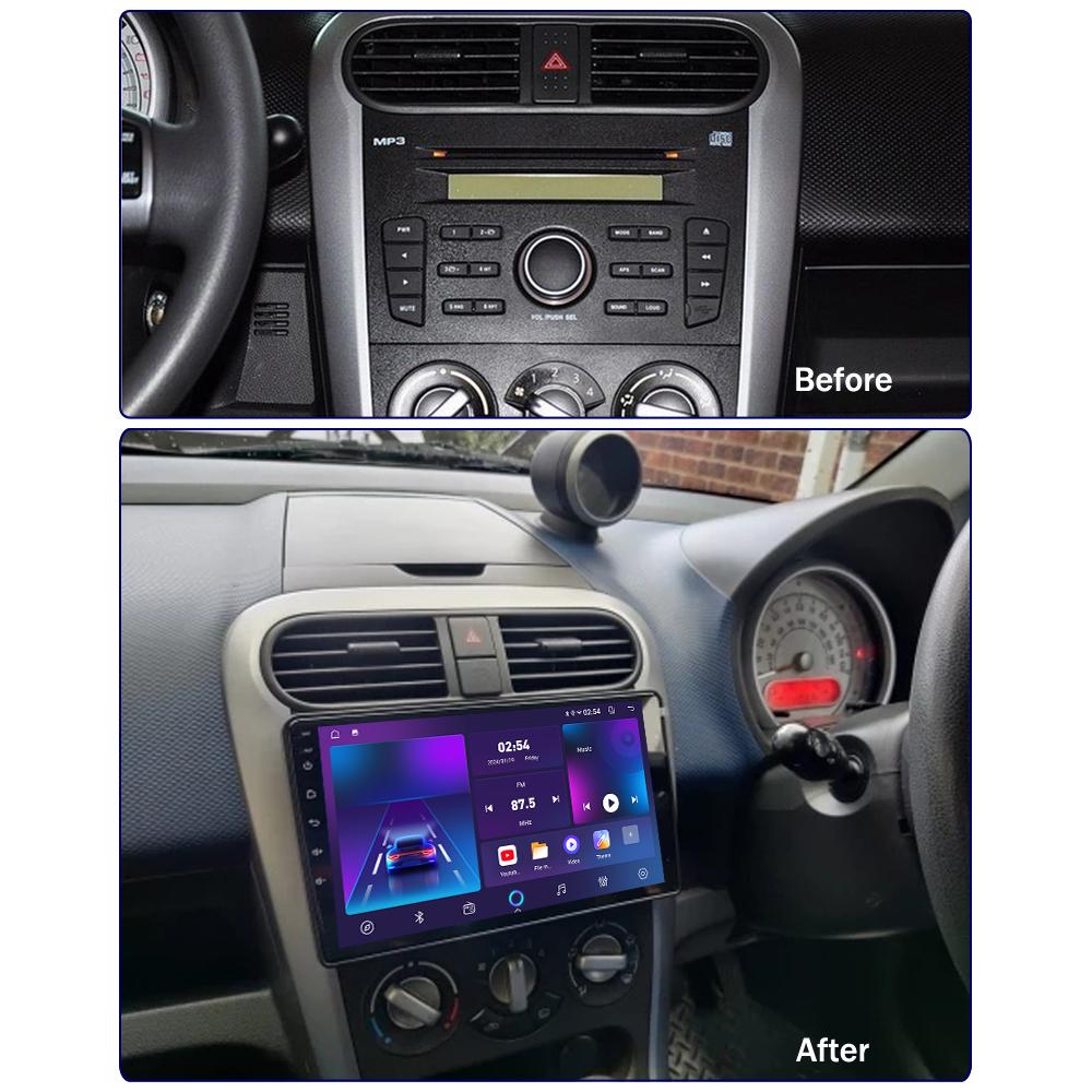 Android Carplay автомобильное радио для SUZUKI Splash Ritz OPEL Agila 2008-2012 мультимедийный проигрыватель головное устройство стерео GPS навигация BT WIFI 4+64 ГБ