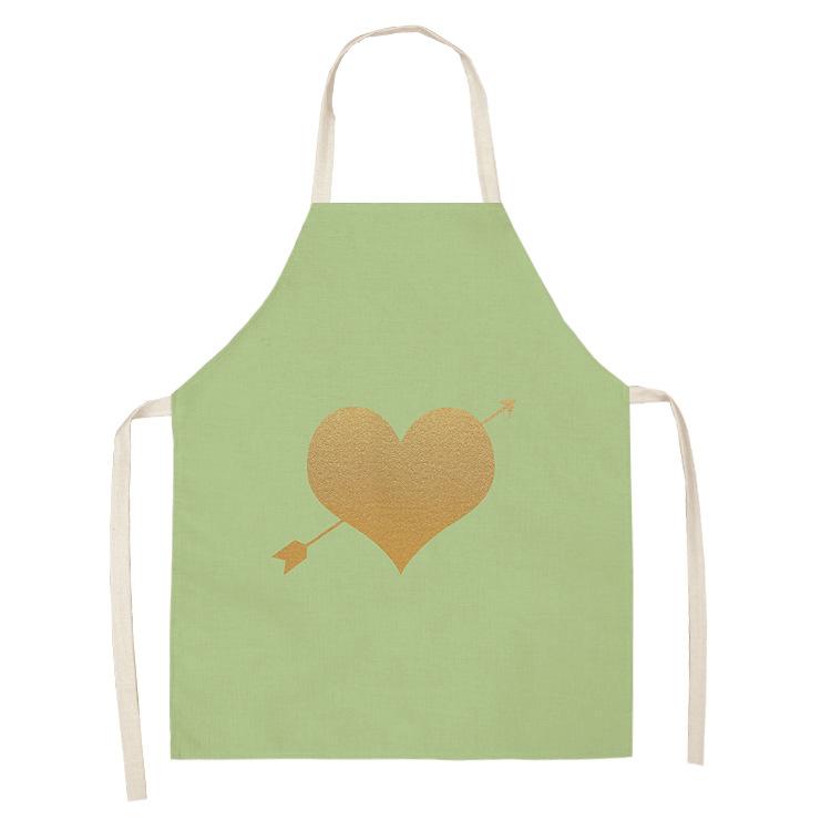 Eyelashe Love Pattern Aprons Home Cooking Kitchen Apron Cook Linen Adult Bibs Waist Baking Barista Aprons Cleaning Tools Tablier