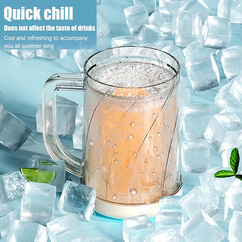 Double Wall Freezer Cup Double Wall Glass Coffee Cup Double Wall Insulated Cup Beer Beverage Refrigerated Thickened Water Cup