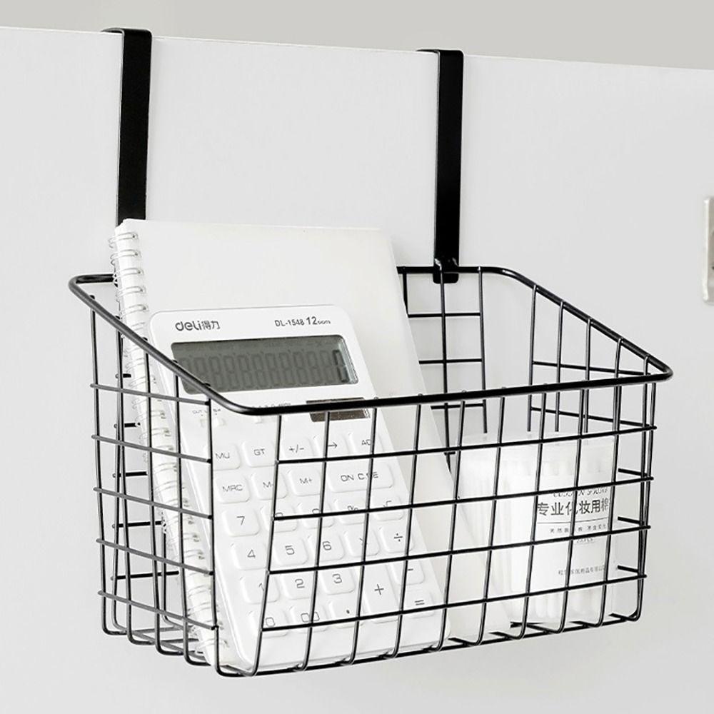 1Pcs Black White Iron Storage Basket Grid Kitchen Storage Rack  Seasoning Bottle