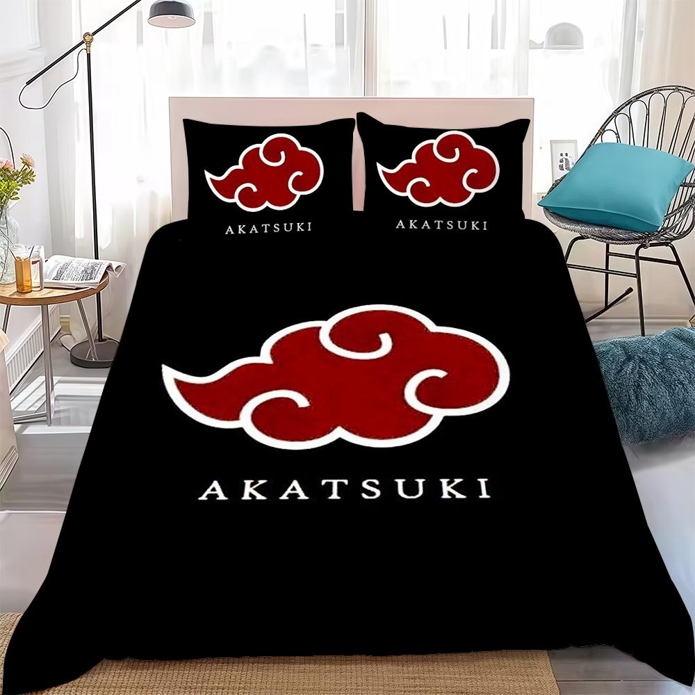 Логотип A-Akatsuki Комплект пододеяльника Домашний стиль Постельное белье Мягкий Стирка Хлопок Кровать Комплект из 3 предметов Студенческое общежитие Подарок