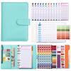 New A6 Pu Leather Budget Binder Notebook Cash Envelopes System Set Clip-On Binder Pockets for Money Budget Saving Bill Organizer