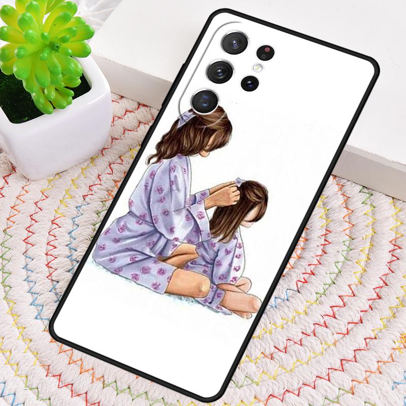 Силиконовый чехол для телефона «Мама и дочь» для Samsung Galaxy note 10 pro S26 S25 S24 S23 S22 S21 Plus S25Ultra Capa Cover