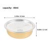 6pcs 40Ml Small Gold Aluminum Snack Tin Mini Dessert Storage Bowl For Bird'S Nest Fish Glue Portable Food Preservation Container