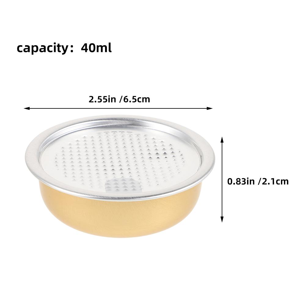6pcs 40Ml Small Gold Aluminum Snack Tin Mini Dessert Storage Bowl For Bird'S Nest Fish Glue Portable Food Preservation Container