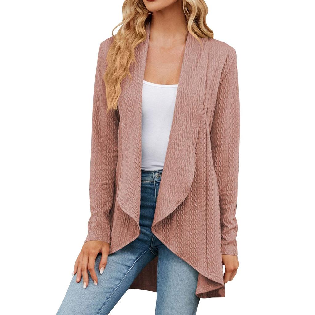 Женский модный повседневный удобный кардиган с длинным рукавом