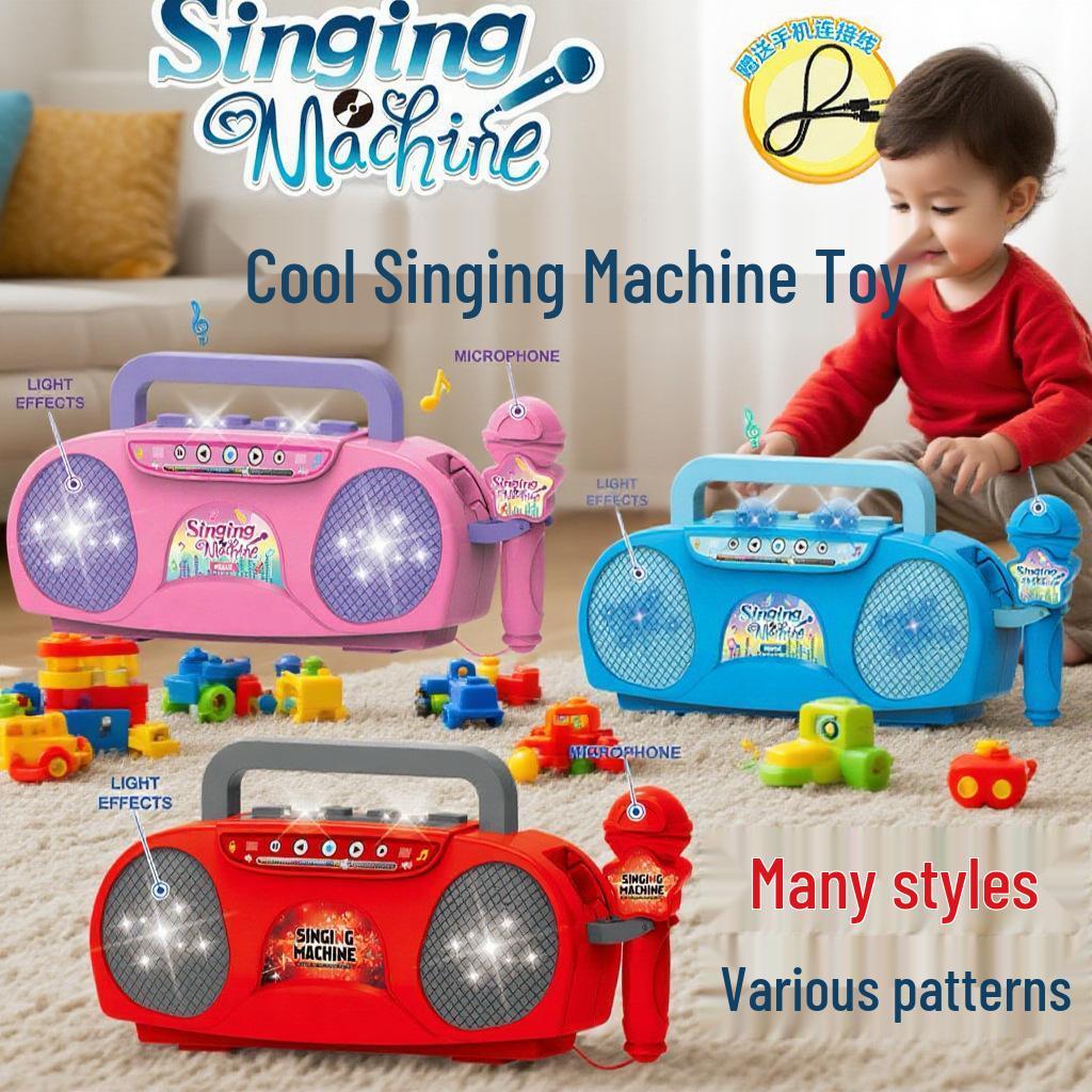 Children's Karaoke All-in-One Microphone & Speaker Toy for Girls, Ages 3-6