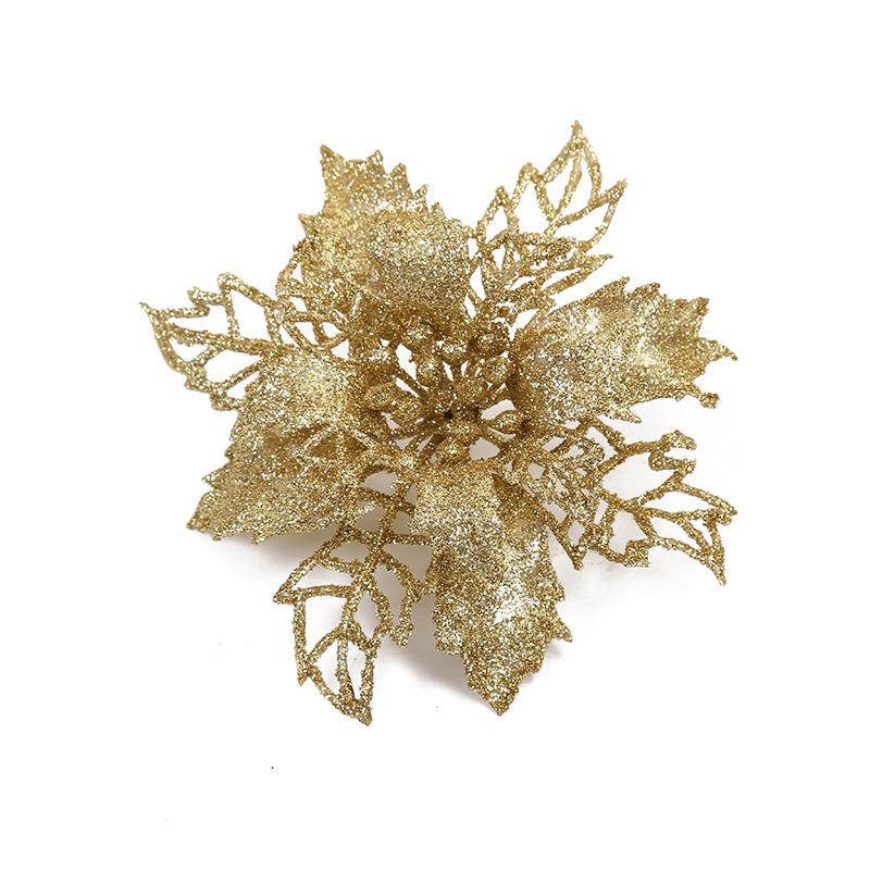 5 шт., рождественские цветы с вырезами, разноцветные дополнительные аксессуары для мебели, подвеска, рождественские украшения, аксессуары для рождественской елки