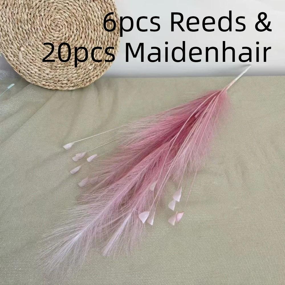 Fireworks Maidenhair Grass Artificial Reed Plant Bouquet Pampas Grass Wedding