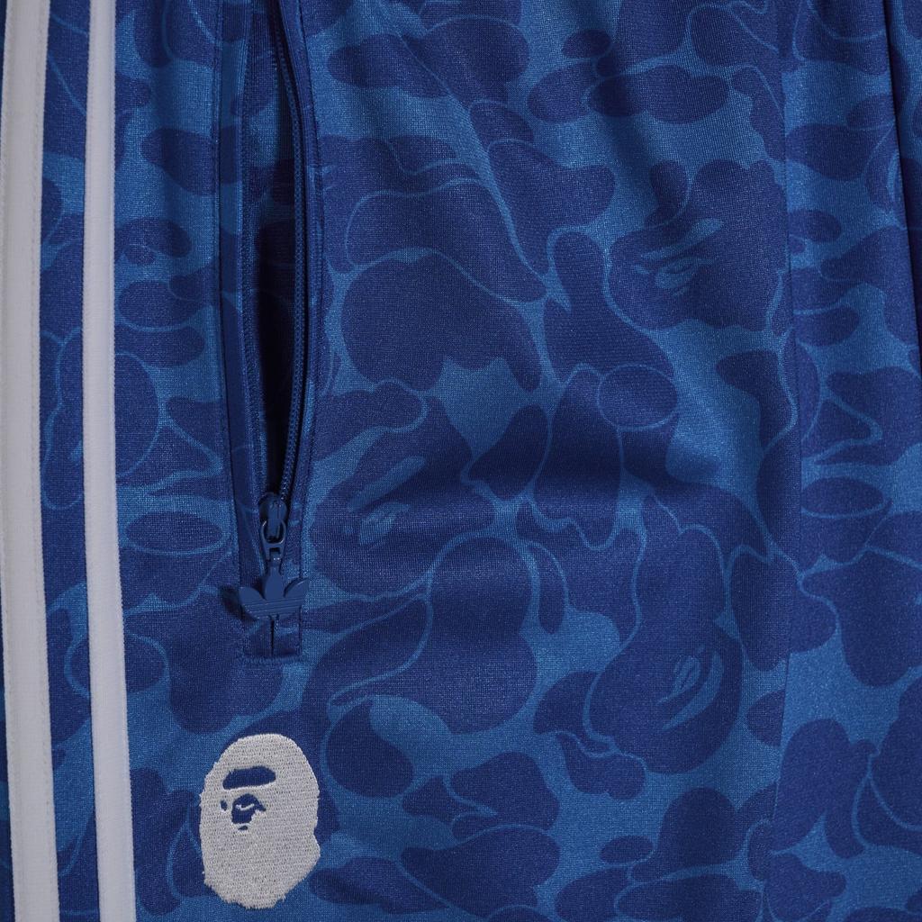 BAPE x adidas Куртка-трек с принтом по всей поверхности Синяя Унисекс Уличная одежда JN7126