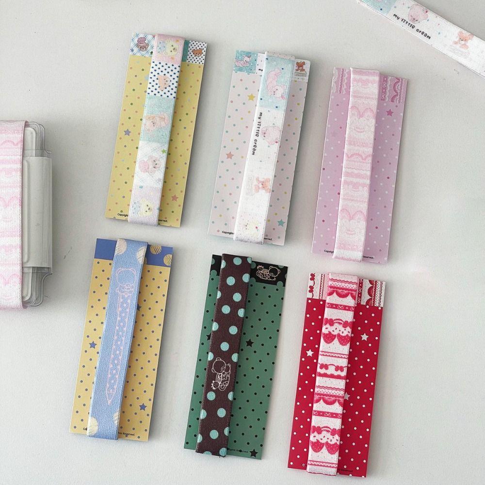 INS Double-sided Pattern Design Notebook Straps Adjustable Star Decor A7/M5 Binder Tie Band Notebook Tie Straps Students