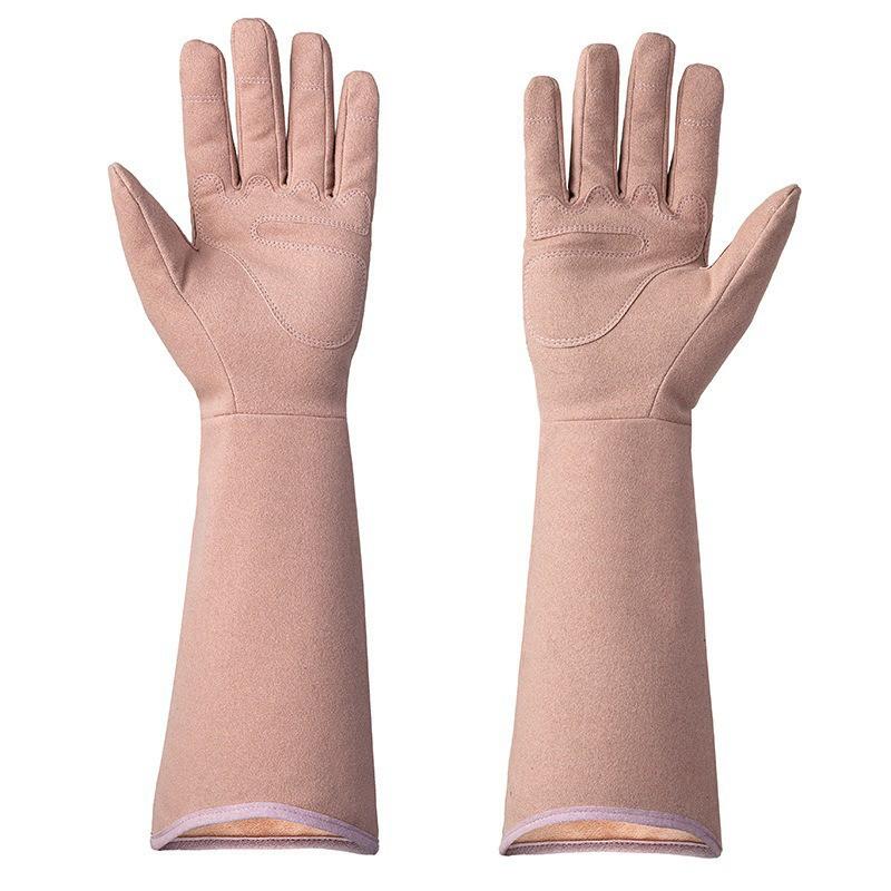 Long Sleeve Gardening Gloves Thorn Proof Leather Garden Pruning Home