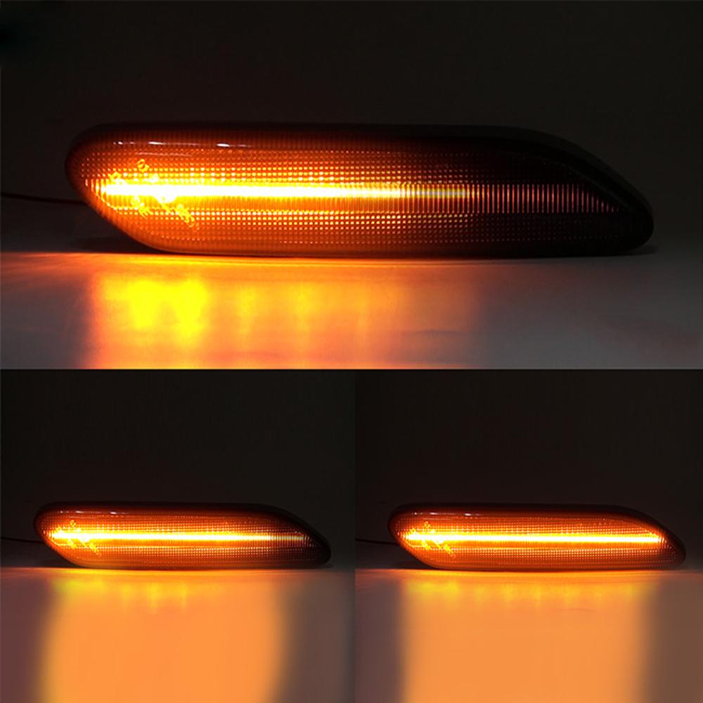 Светодиодный плавный указатель поворота, динамический светодиодный боковой габаритный фонарь, 12 В, боковой повторитель, панельная лампа для BMW, Mini Cooper R60 R61