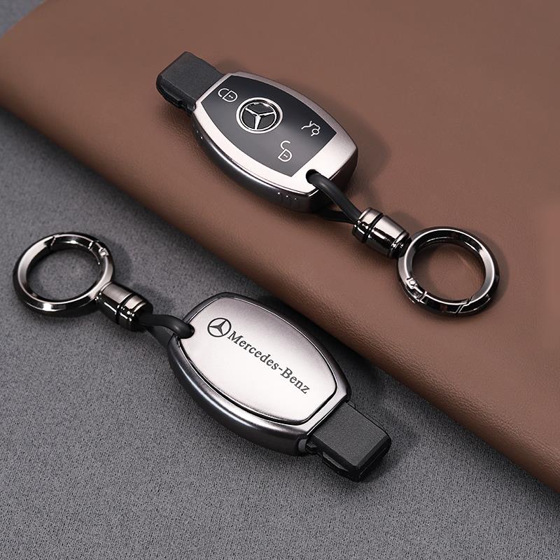 RPO5 PU Car Key Case Cover Shell Fob For Mercedes Benz A B C E Class GLS GLA GLK GLC CLS CLA AMG W204 W205 W212 W463 W176 Keychain