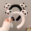 Cute Panda Hair Bands Women Face Wash Special Non-slip Headband Cartoon Plush Wide Edge Headband Girls Hair Accessories