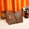 Новая женская сумка модная вместительная сумка-тоут в клетку высококачественная текстура универсальная дорожная наплечная сумка